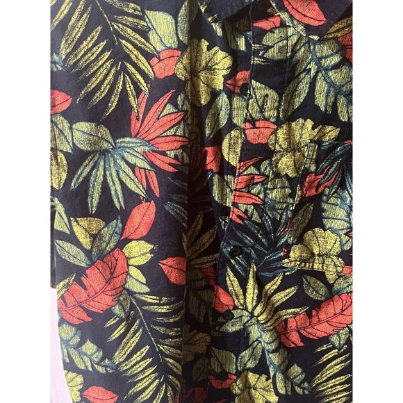 VTG Women’s Thereabouts Hawaiian Aloha Tropical Floral Colorful SS Shirt Y2k L - Picture 5 of 6